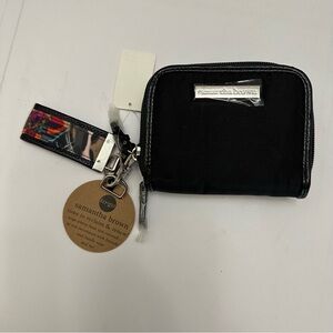 Samantha Brown To-Go Black Wallet With Colored Strap